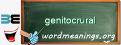 WordMeaning blackboard for genitocrural